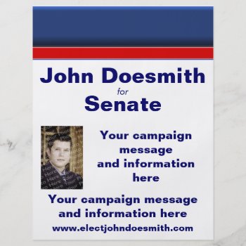 Election Campaign Flyer Temp-late by campaigncentral at Zazzle