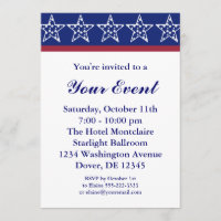 Election Campaign Party Invitations or 4th of July