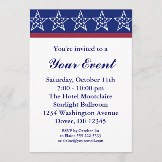 Election Campaign Party Invitations or 4th of July