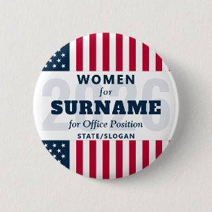 Election Campaign Pin: Group for Candidate Support Button