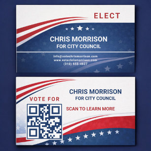 Election Campaign QR Code Business Card
