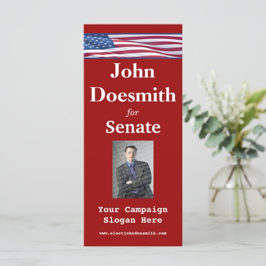 Election Campaign Rack Card Template (Standing Front)