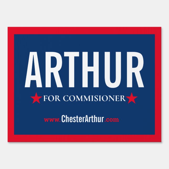 Election Candidate Politician Yard Sign (Front)