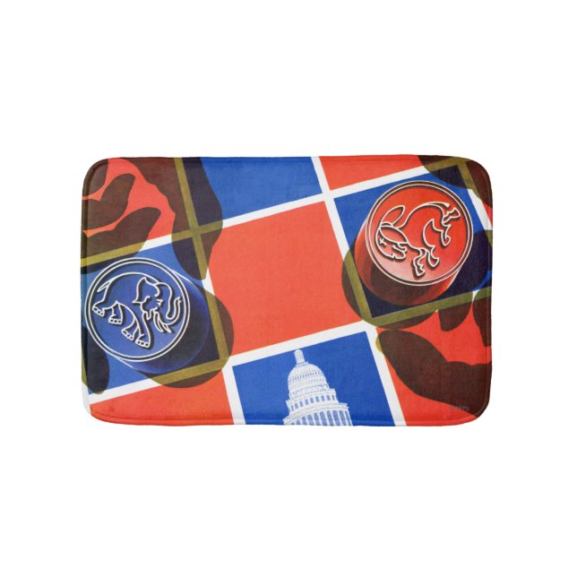 Election Checkerboard Bathroom Mat (Front)