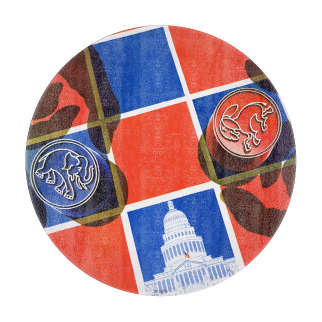 Election Checkerboard Cutting Board (Front)
