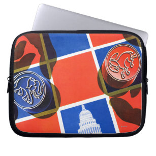 Election Checkerboard Laptop Sleeve