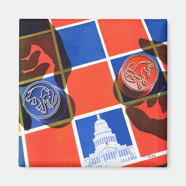 Election Checkerboard Magnet (Front)