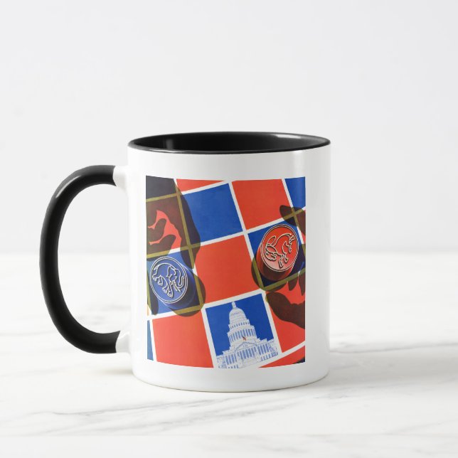 Election Checkerboard Mug (Left)