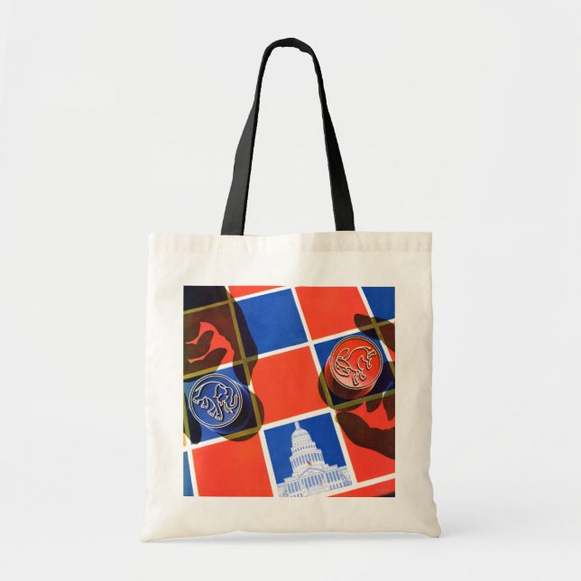 Election Checkerboard Tote Bag (Front)