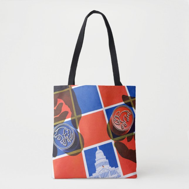 Election Checkerboard Tote Bag (Front)