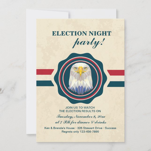 Election Day Eagle Invitation (Front)