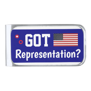 Election day gifts silver finish money clip