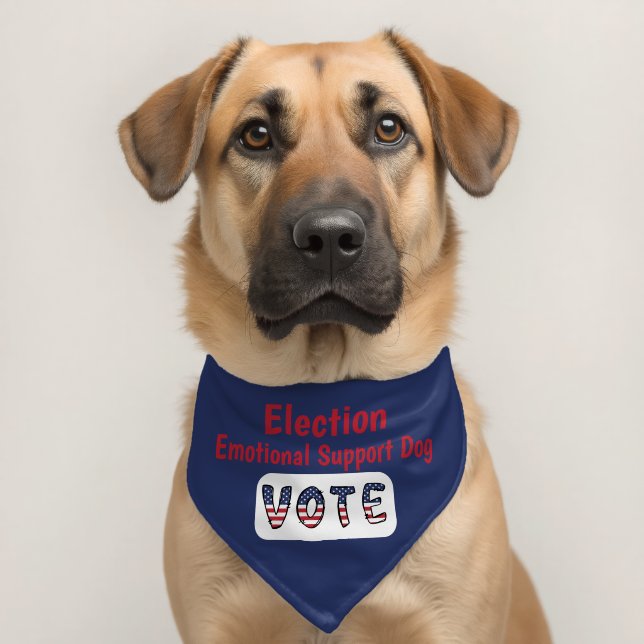 Election Emotional Support – Vote Design Pet Bandana Collar (Dog 2)