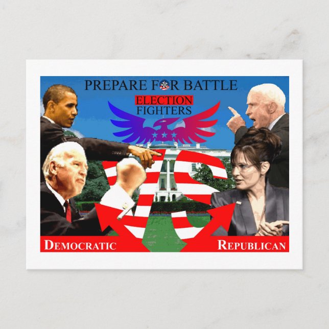 Election Fighters! Postcard (Front)