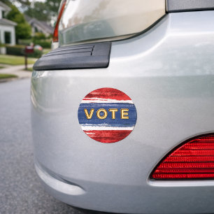 Election Gold Vote Patriotic  Car Magnet