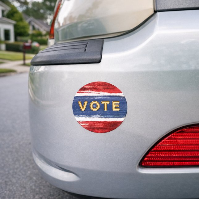 Election Gold Vote Patriotic  Car Magnet (Creator Uploaded)