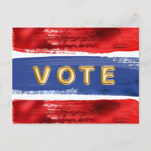 Election Gold Vote Patriotic  Postcard