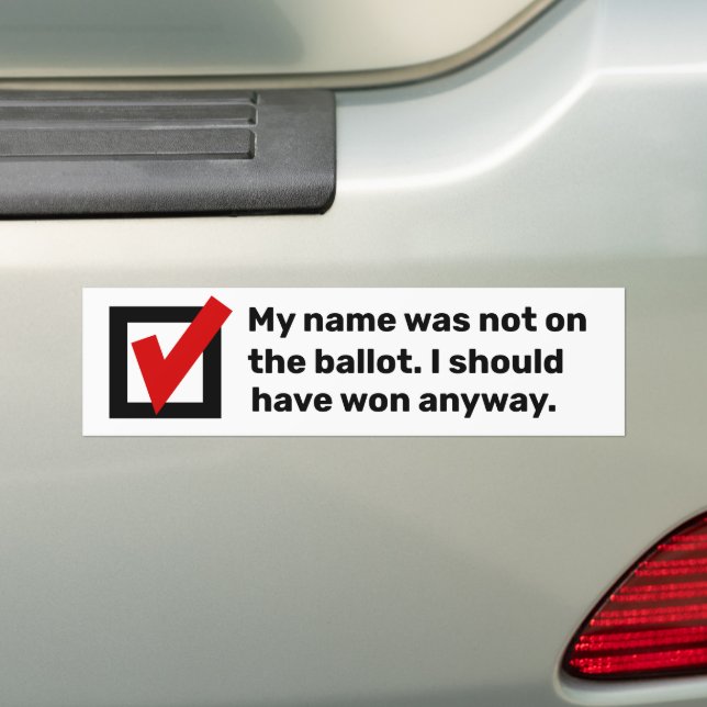 Election Humor 2024 Bumper Sticker (On Car)