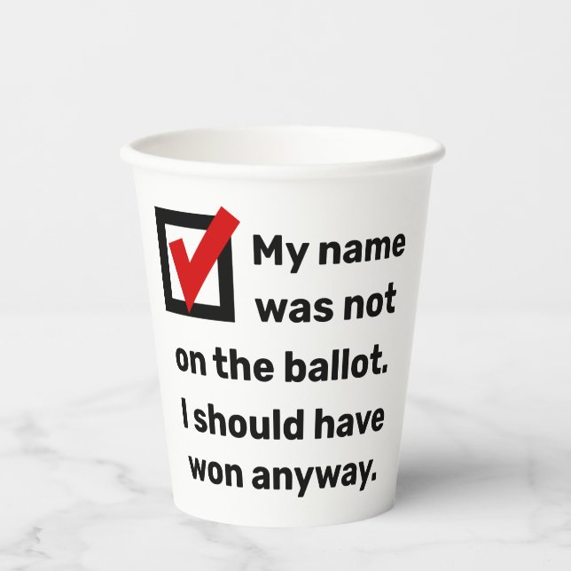 Election Humor 2024 Paper Cups (Front)