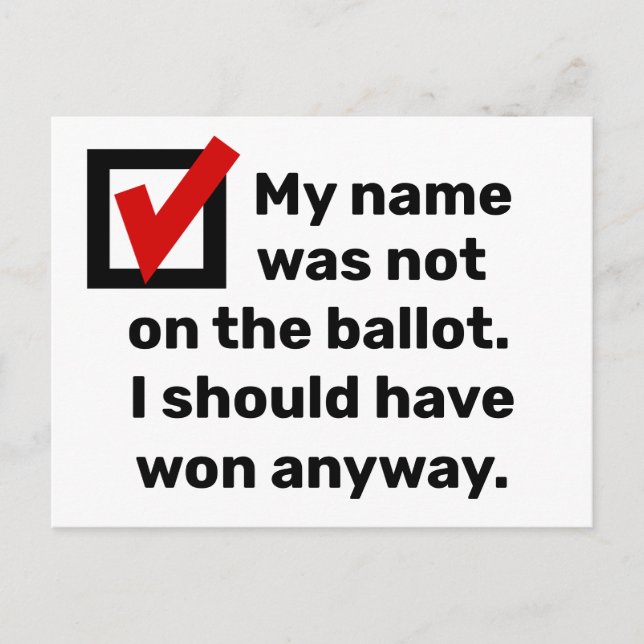 Election Humor 2024 Postcard (Front)