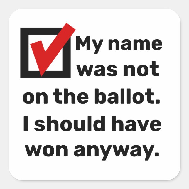 Election Humor 2024 Square Sticker (Front)
