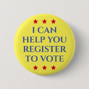 Election I Can Help You Register To Vote Button