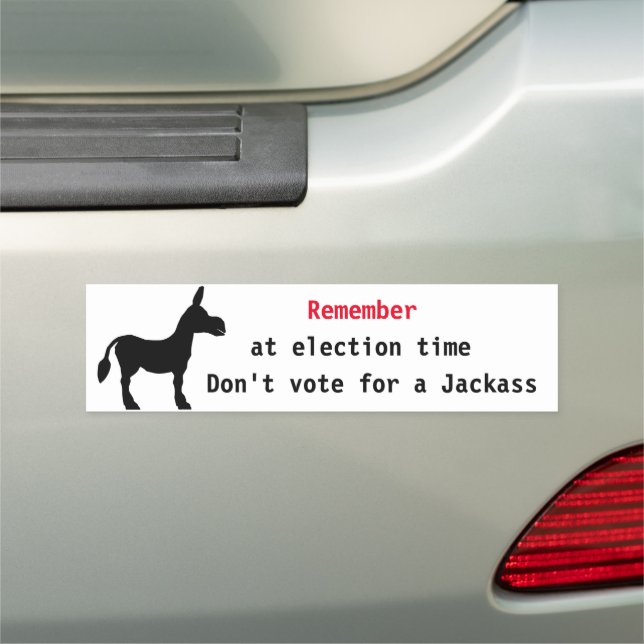 ELECTION JACKASS BUMPER MAGNET (In Situ)
