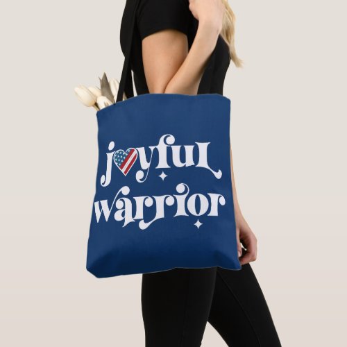 Election Joyful Warrior Feminist USA Flag Heart Tote Bag