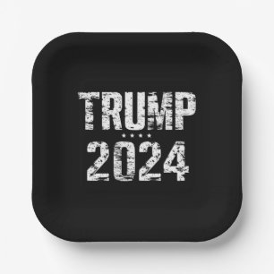 Election Keep America Great Trump 2024  Paper Plates