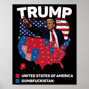 Election Map 2024 United States Of America Dumbist Poster