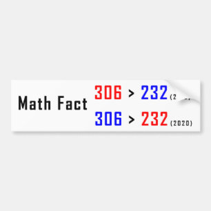 Election Math Fact Bumper Sticker