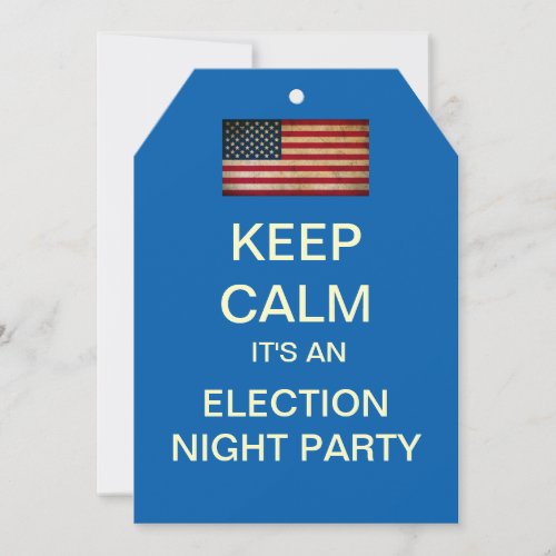 Election Night Mod Party Invitation Blue