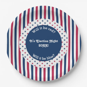 Election Night Party Celebration 2024 Paper Plates