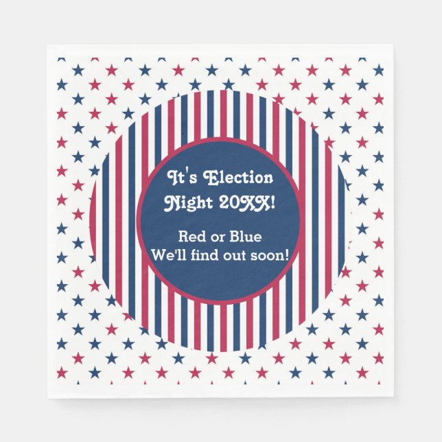 Election Night Party Celebration 2024 Patriotic Napkins (Front)