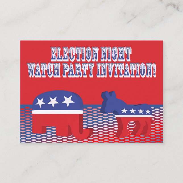 Election Night Watch Party Invitation Patriotic E (Front)