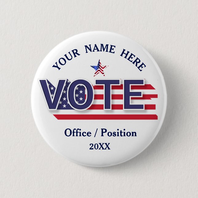 Election Political Campaign  Button (Front)