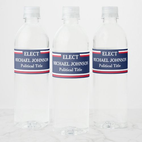 Election  Political Campaign  Water Bottle Label