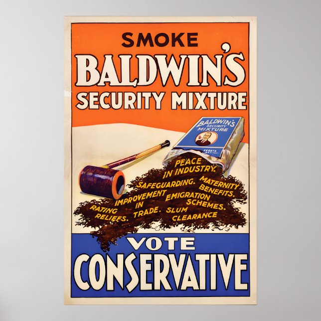 Election Poster British Conservative Party Smoke (Front)