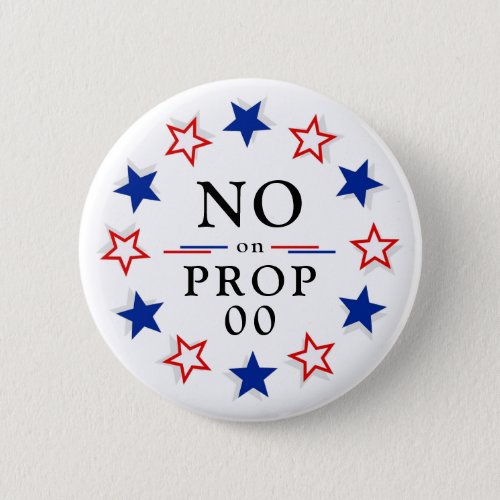 Election Prop Voting American Stars Red White Blue Button