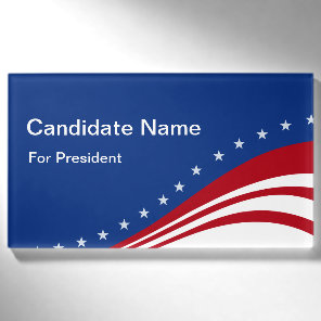 Election Rally Presidential Candidate Attendee Name Tag