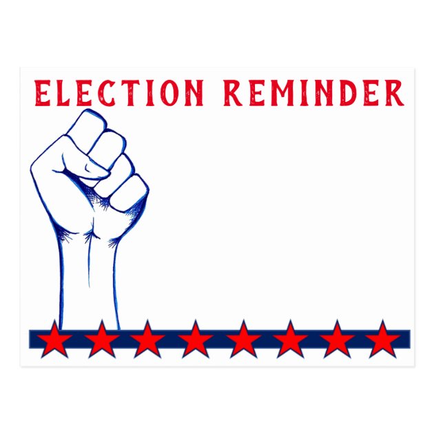 Election Reminder! Postcard | Zazzle.com