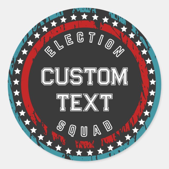 Election Squad Political Campaign 2024 Election Classic Round Sticker (Front)