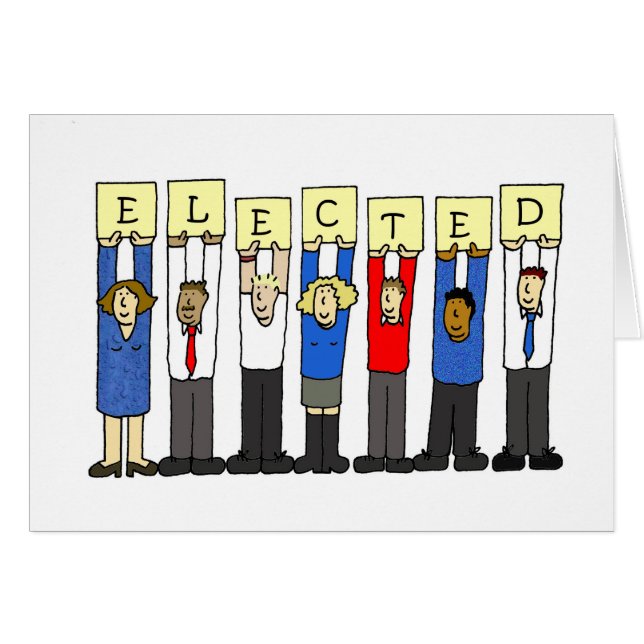 Election Success Congratulations Cards (Front Horizontal)