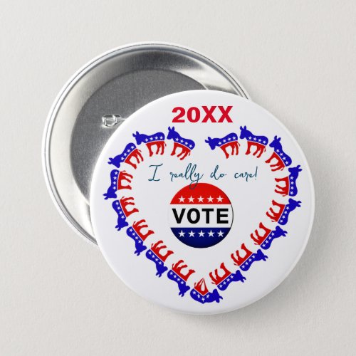 Election Vote Democratic 2024 Button
