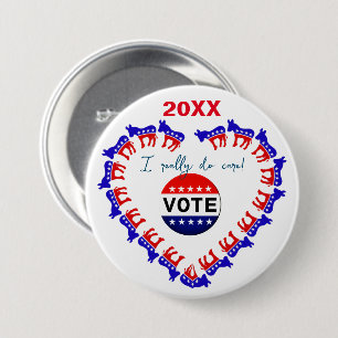 Election Vote Democratic Button