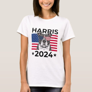 Election Vote Kamala Harris 2024 Pitbull Dog Usa F T-Shirt
