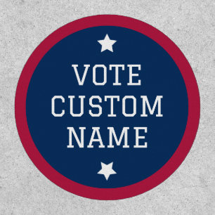 Election Vote Patch Custom Candidate Name Round
