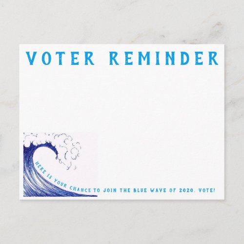 Election Voter Reminder Postcard