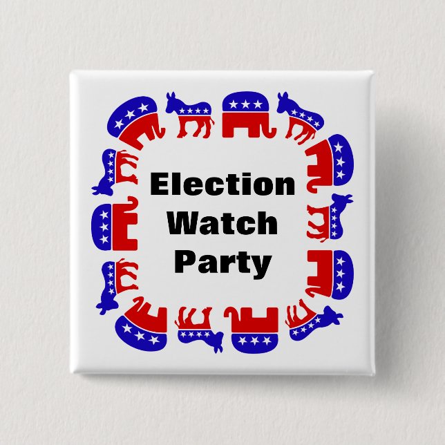 Election Watch Party Button (Front)