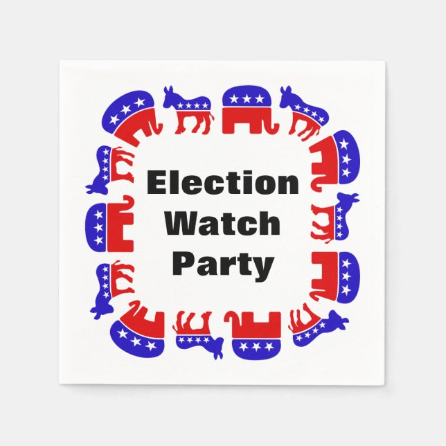 Election Watch Party Napkins (Front)